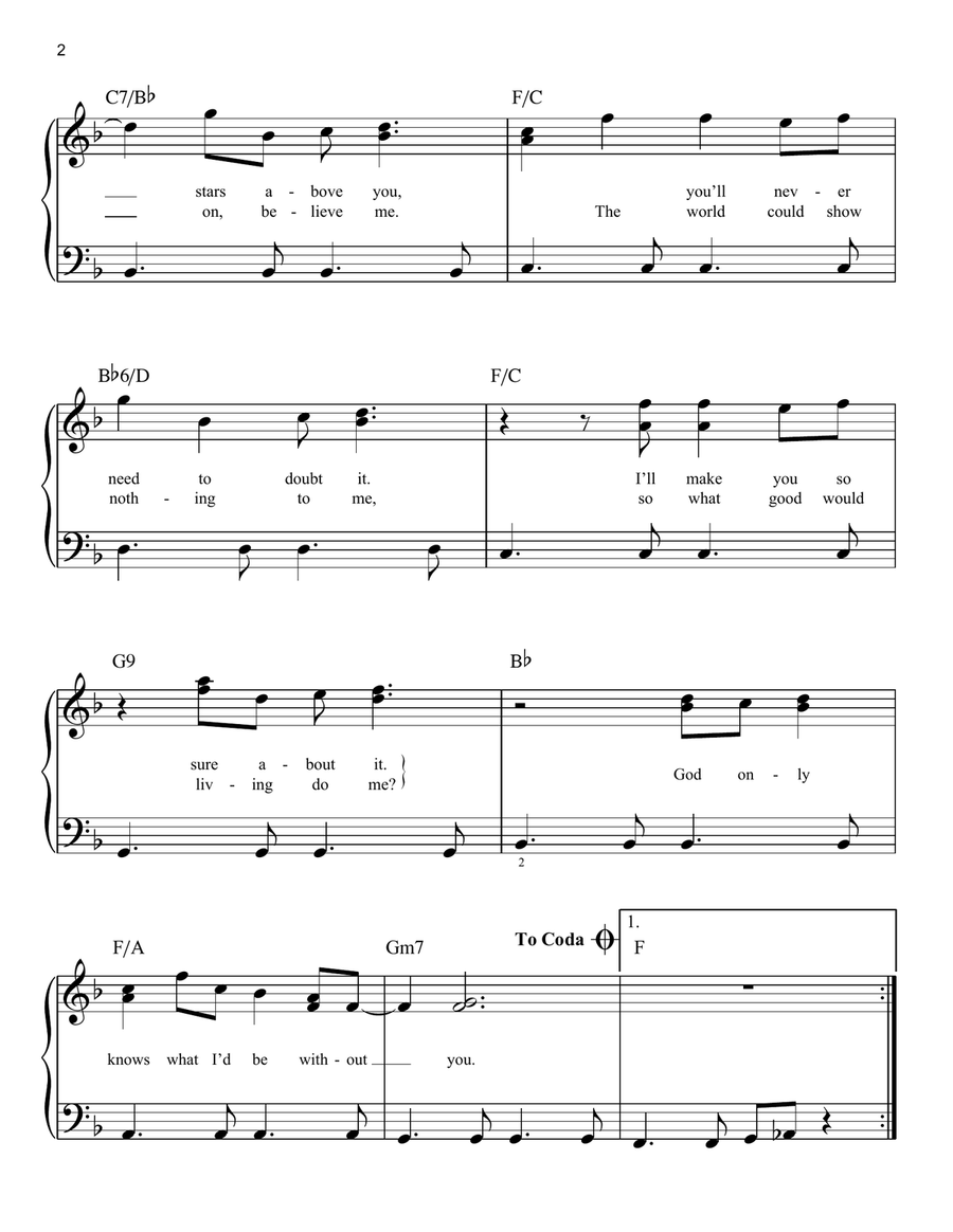 God Only Knows God Only Knows Easy Piano scores gallery preview page 2
