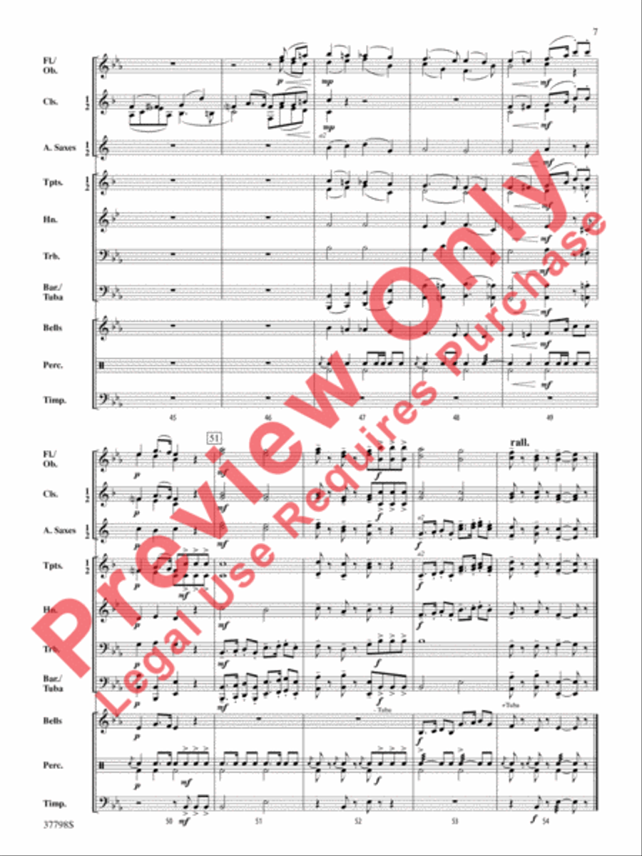 Romance, Opus 40 Concert Band scores gallery preview page 7