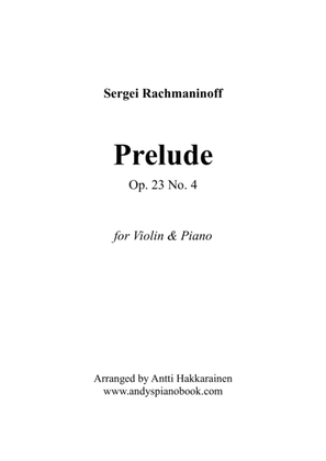 Prelude in D, Op. 23 No. 4 - Violin & Piano