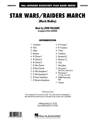 Book cover for Star Wars/Raiders March - Full Score