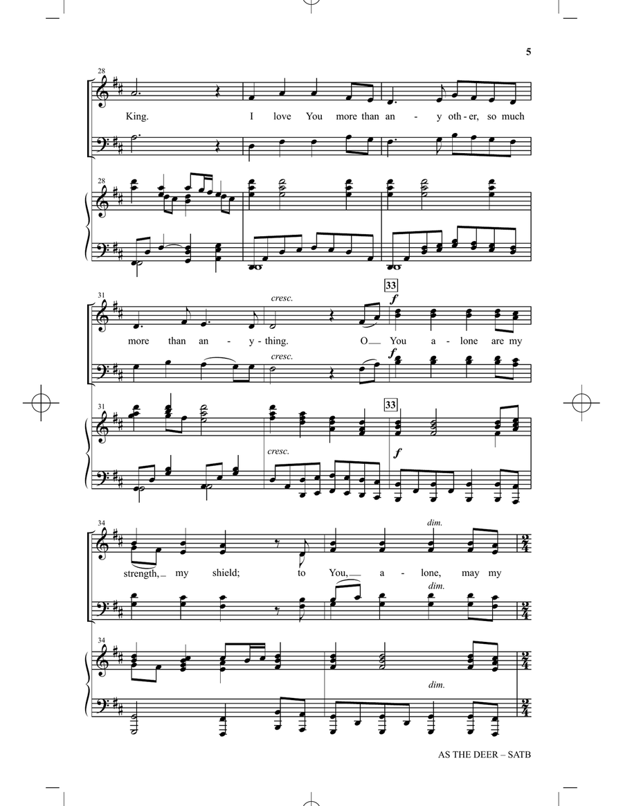As the Deer (arr. Tom Fettke) 4-Part scores gallery preview page 4
