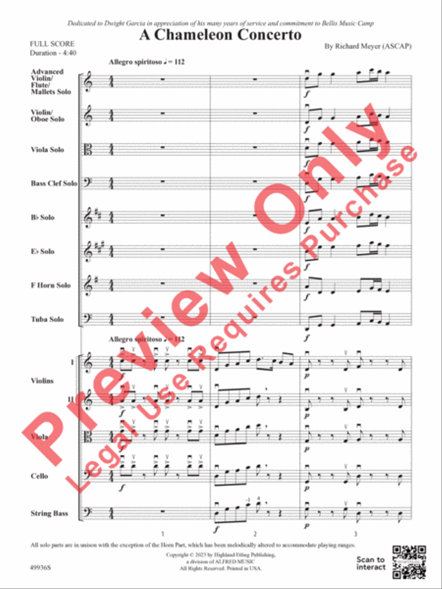 A Chameleon Concerto A Chameleon Concerto String Orchestra scores gallery preview page 3