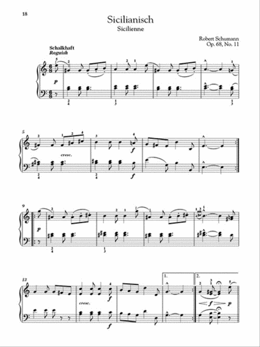 Schumann – Selections from Album for the Young, Opus 68 Piano Solo scores gallery preview page 6