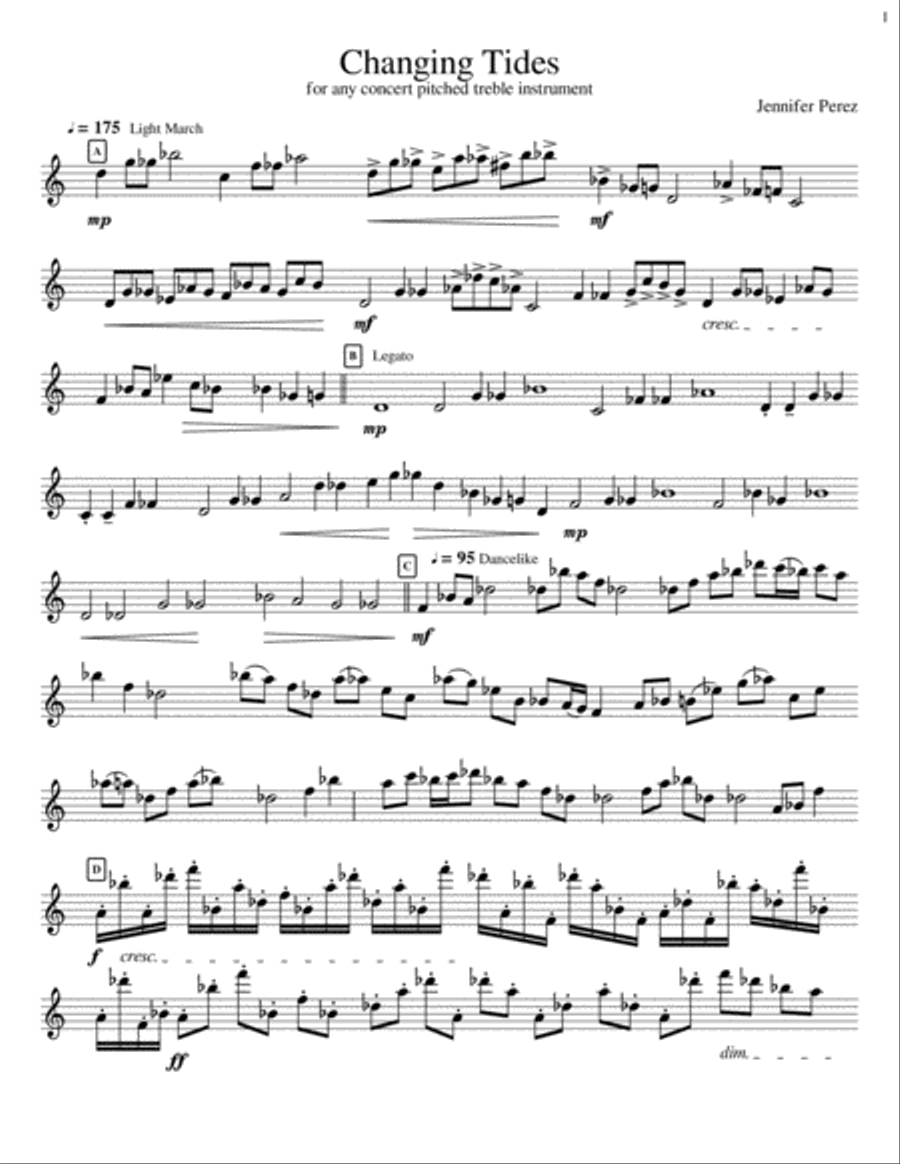 Changing Tides Changing Tides Small Ensemble scores gallery preview page 1