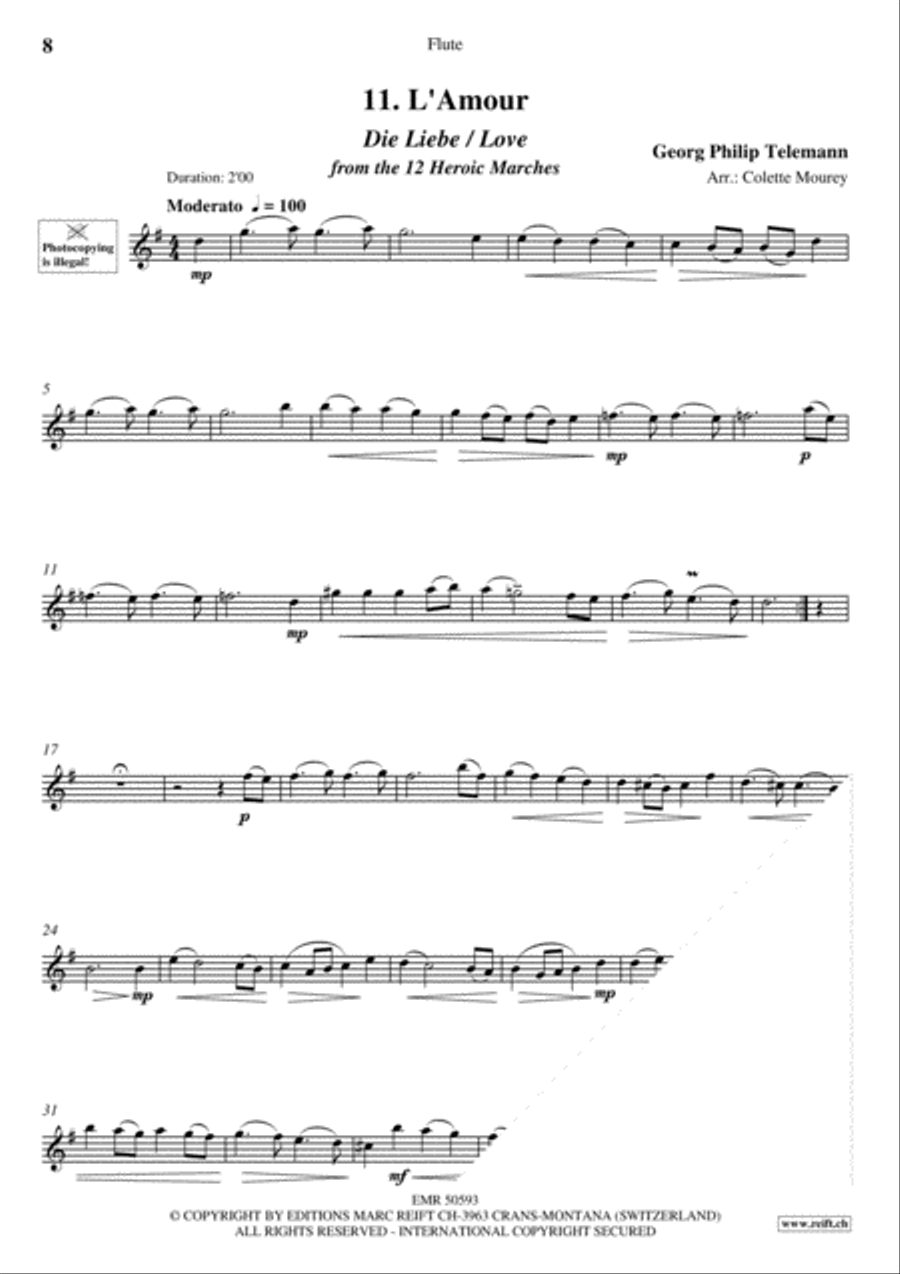 20 Slow Melodies Volume 1 Flute Solo scores gallery preview page 10