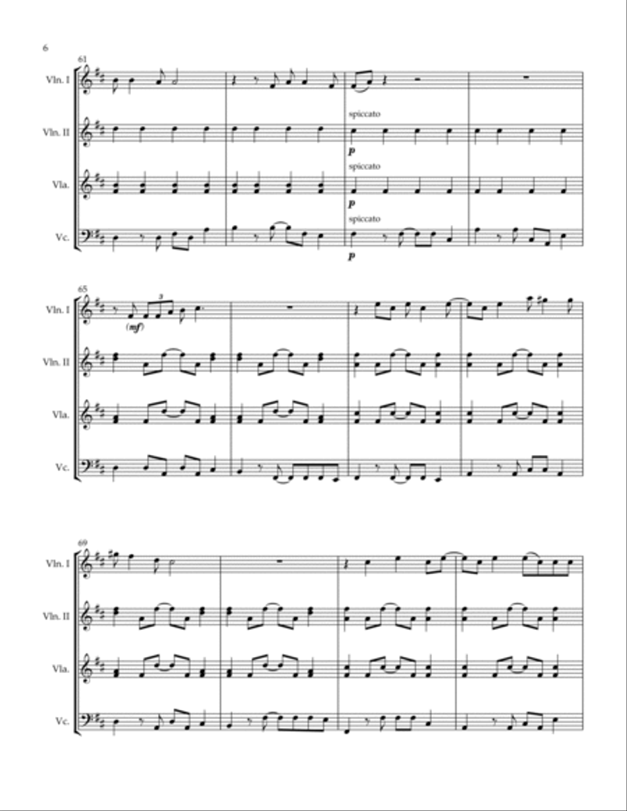 The Suburbs The Suburbs String Quartet scores gallery preview page 6