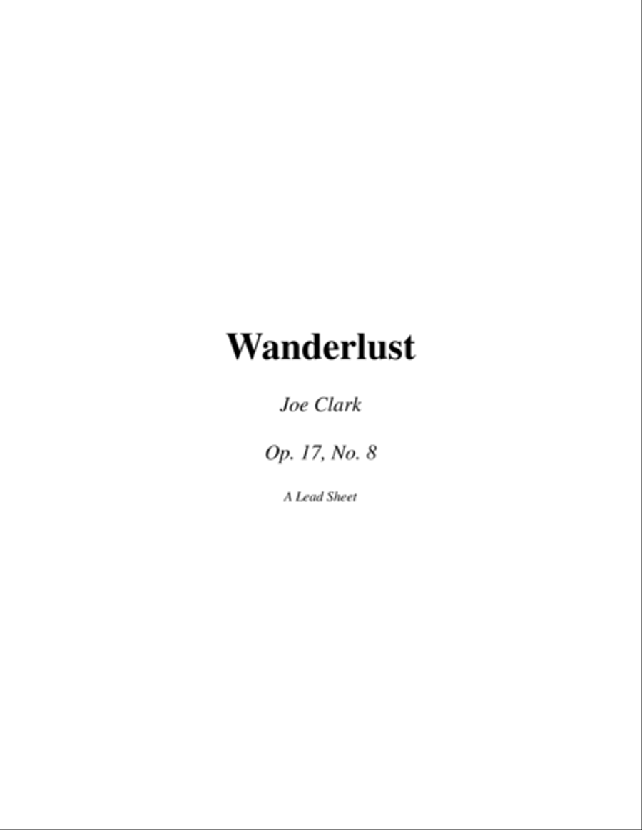 Wanderlust Wanderlust Piano Solo scores gallery preview page 1