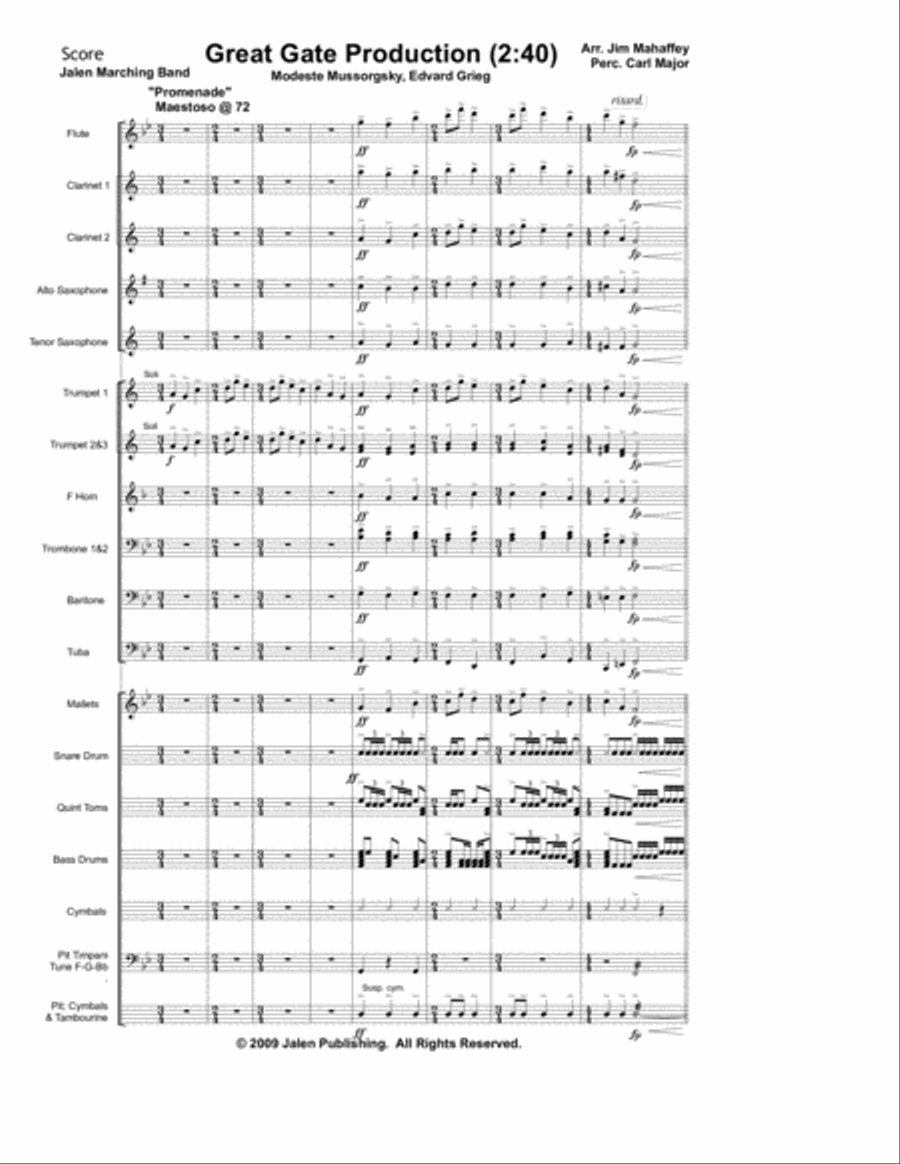 Great Gate (Classical Production) Marching Band scores gallery preview page 2