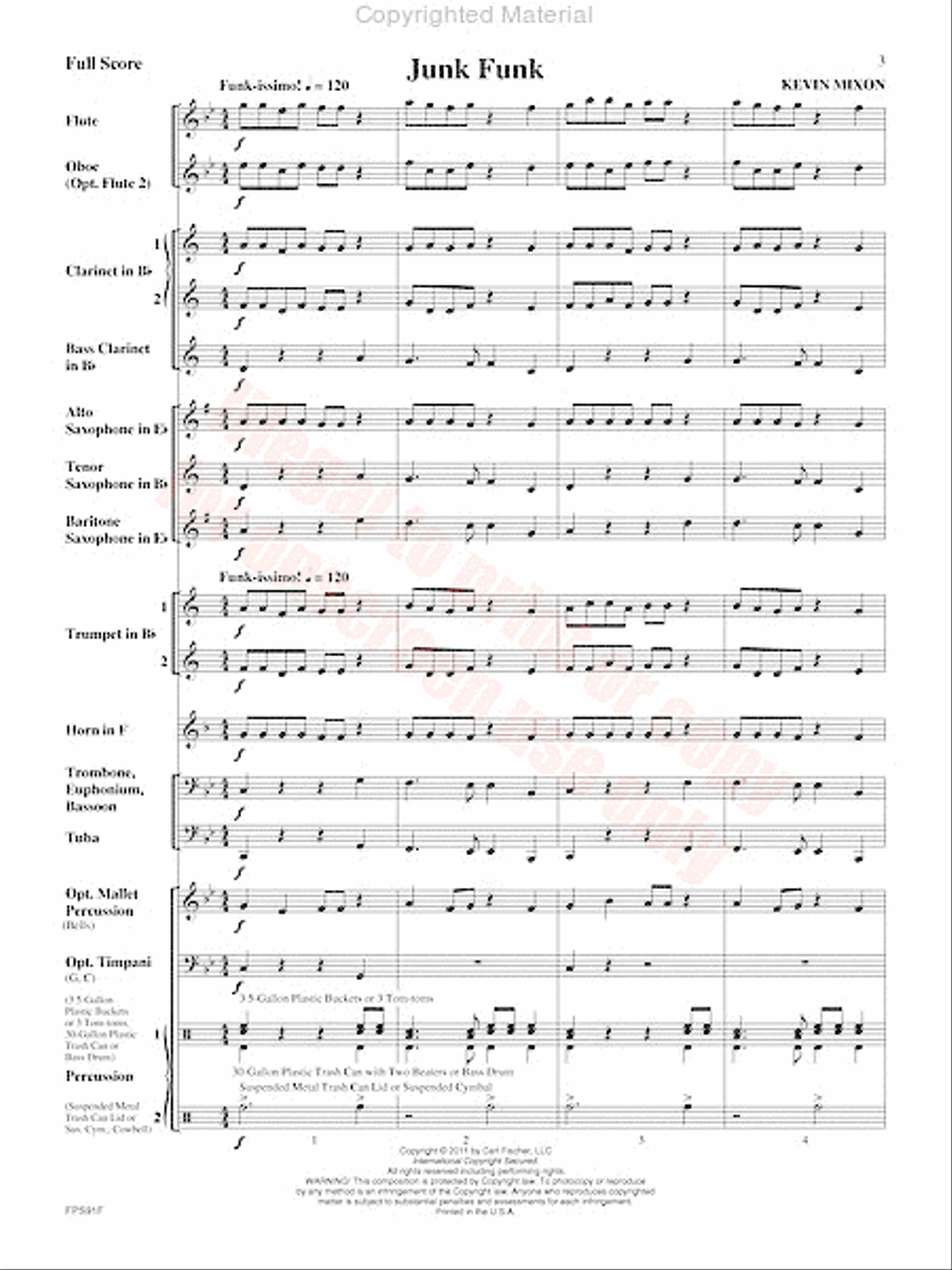 Junk Funk Concert Band scores gallery preview page 4