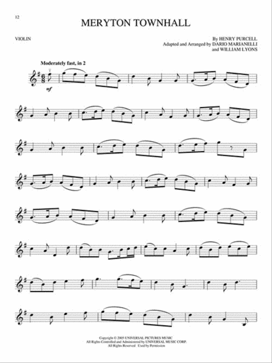 Pride & Prejudice Violin Solo scores gallery preview page 3