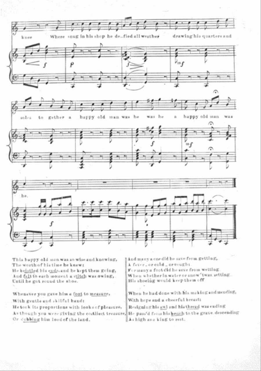 The Shoemaker. A Comic Song Voice scores gallery preview page 2