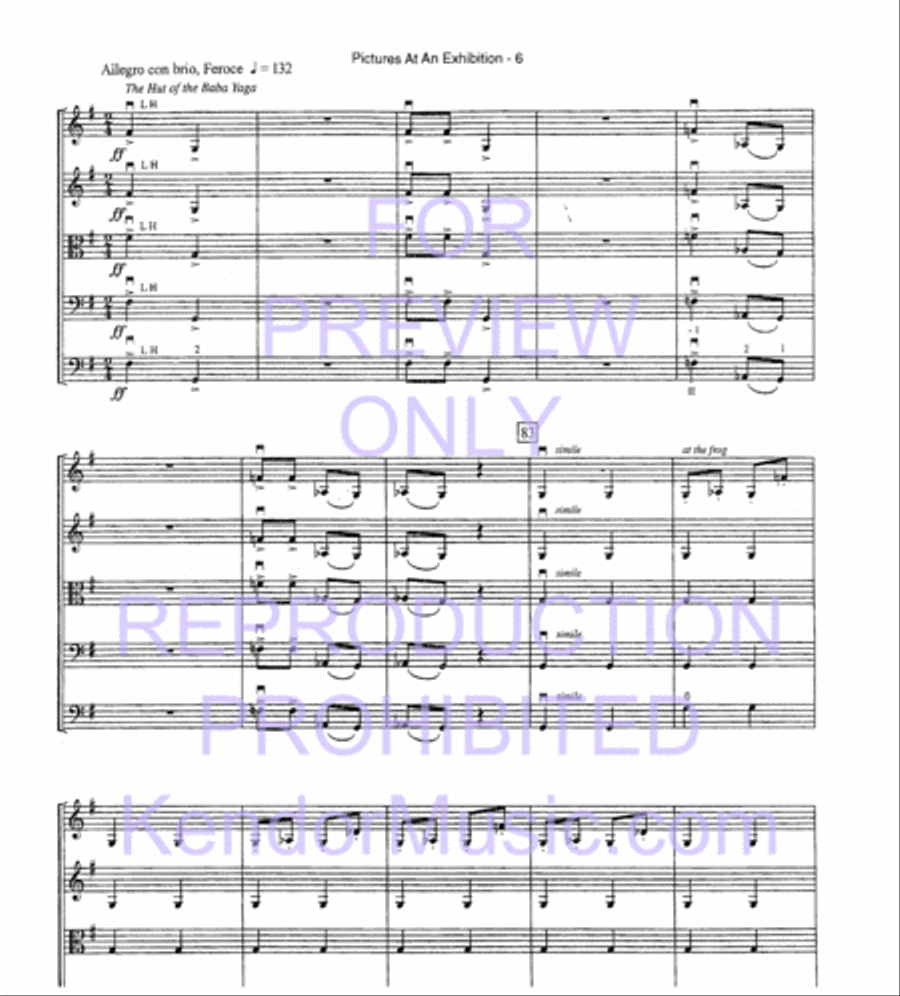 Pictures At An Exhibition String Orchestra scores gallery preview page 9