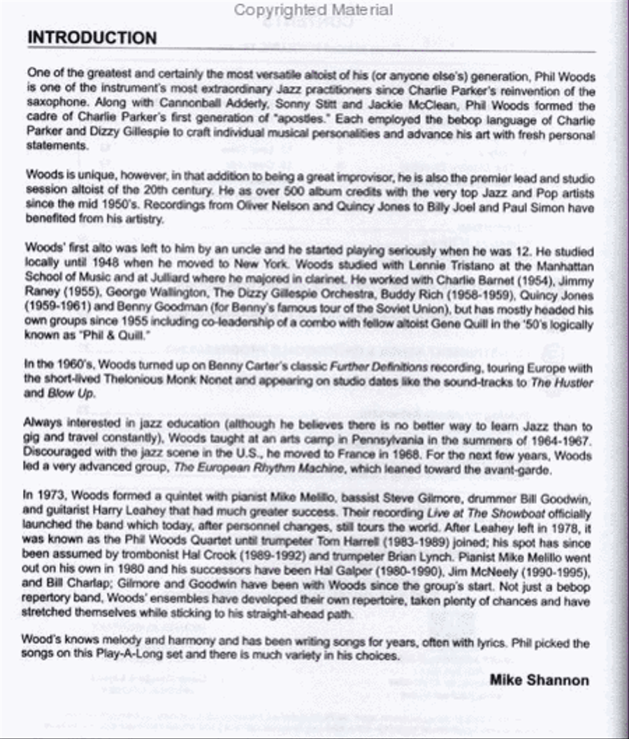 Volume 121 - Phil Woods Volume 121 - Phil Woods Alto Saxophone scores gallery preview page 3