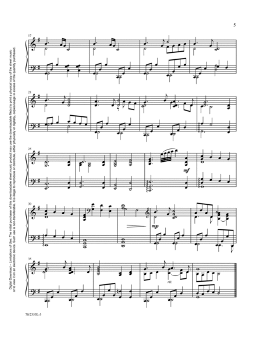 Peaceful Piano Piano Solo scores gallery preview page 5