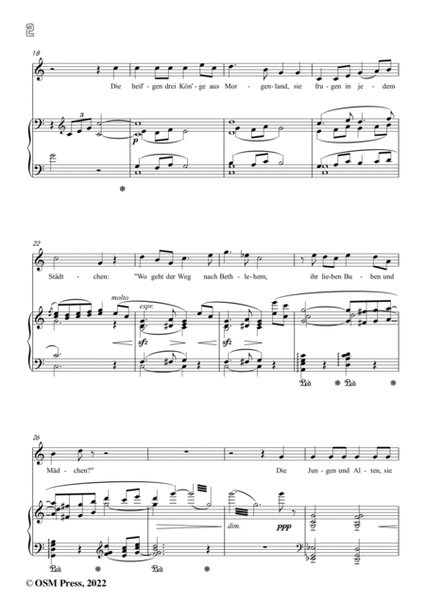 Richard Strauss-Die heiligen drei Könige aus Morgenland,in C Major,Op.56 No.6,for Voice and Piano