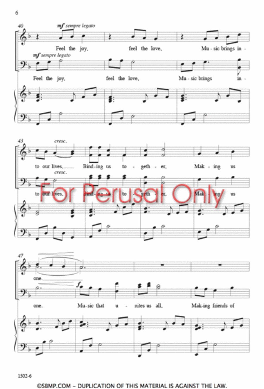 The Music of My Soul - SATB Octavo 4-Part scores gallery preview page 5