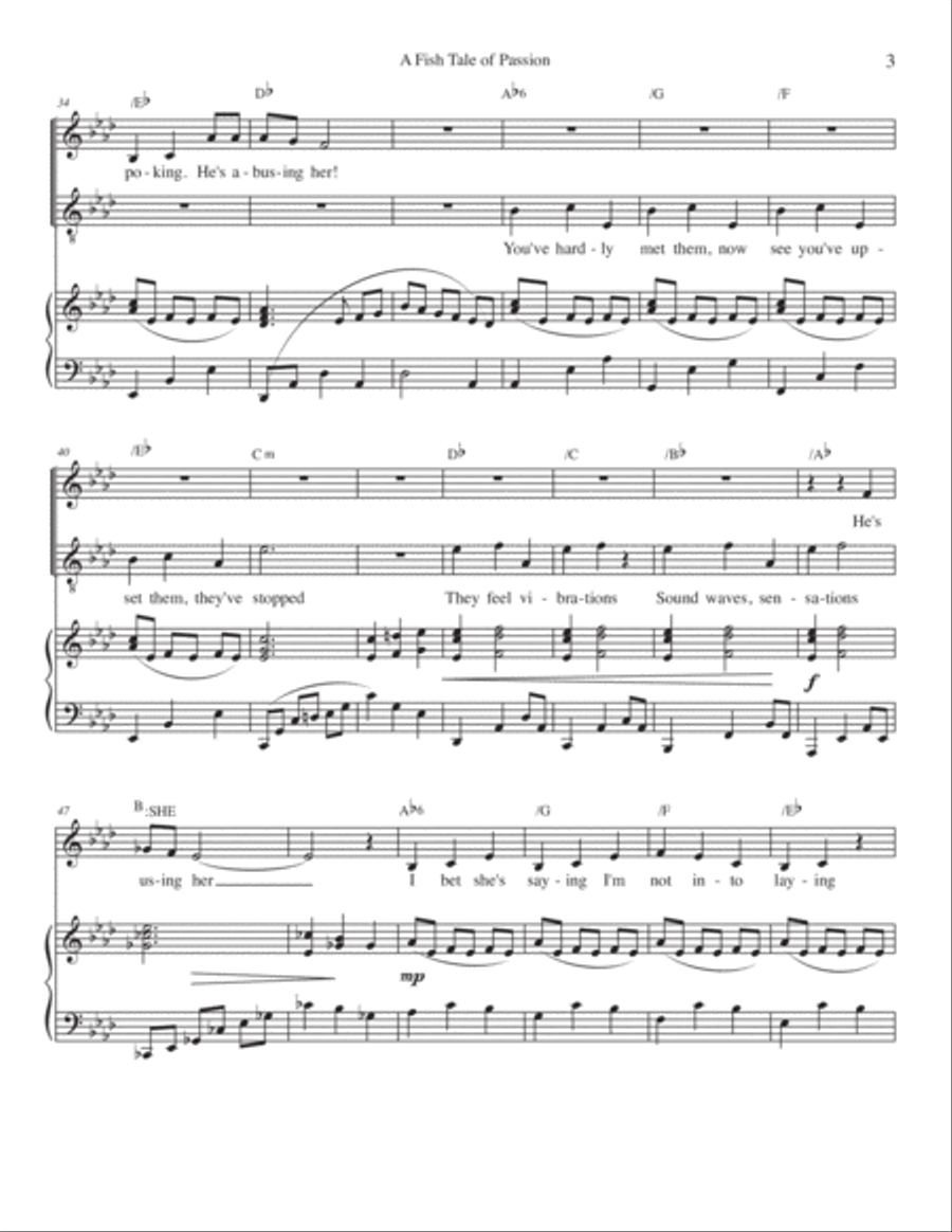 A Fish Tale of Passion Vocal Duet scores gallery preview page 3