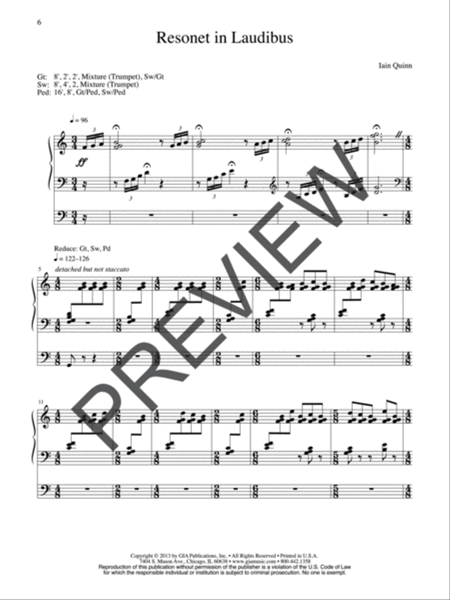 Liturgical Suite Organ scores gallery preview page 6