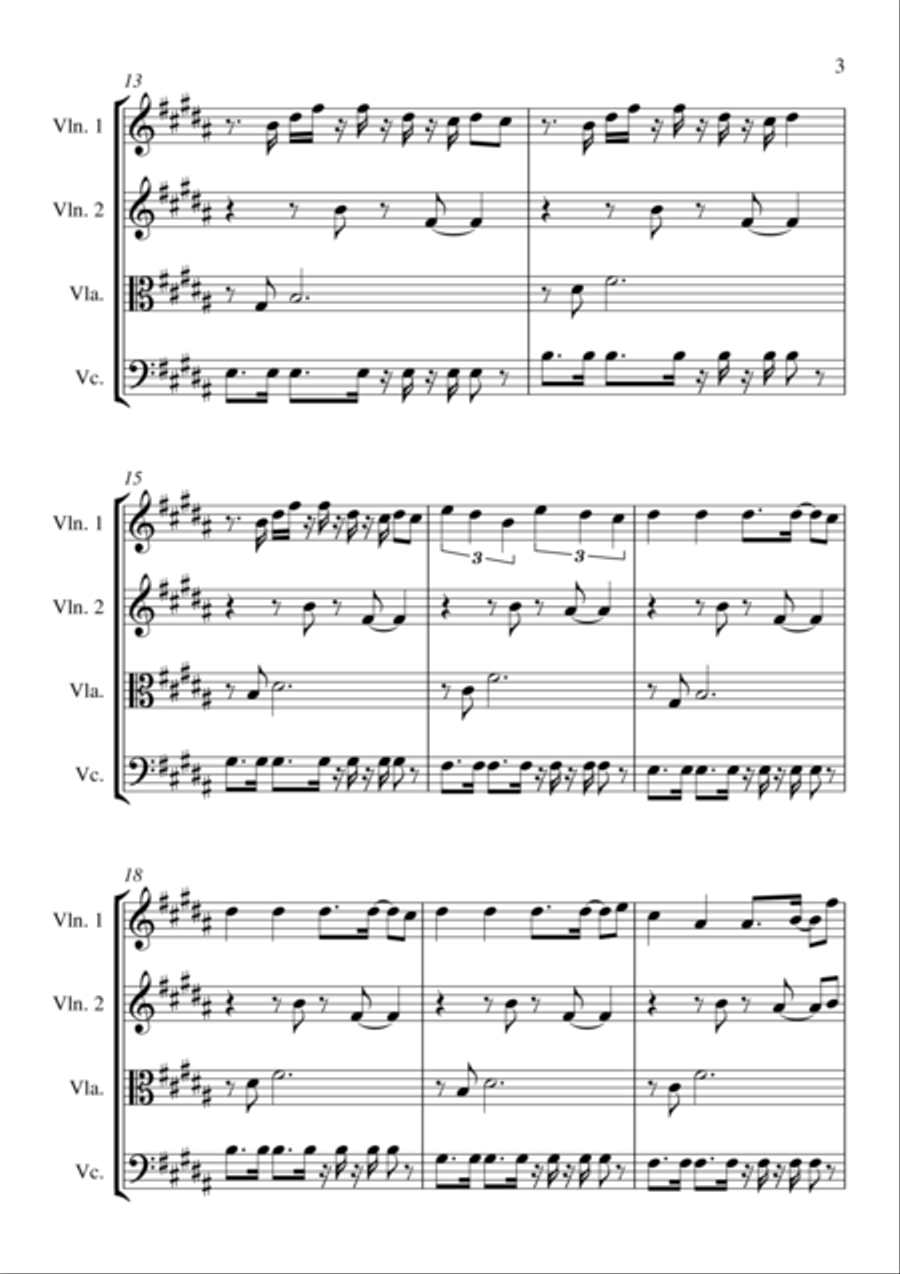 Payphone String Quartet scores gallery preview page 4