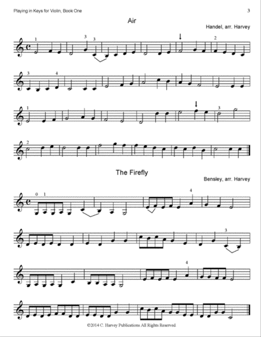 Playing in Keys for Violin, Book One: C, G, and D major Violin scores gallery preview page 3