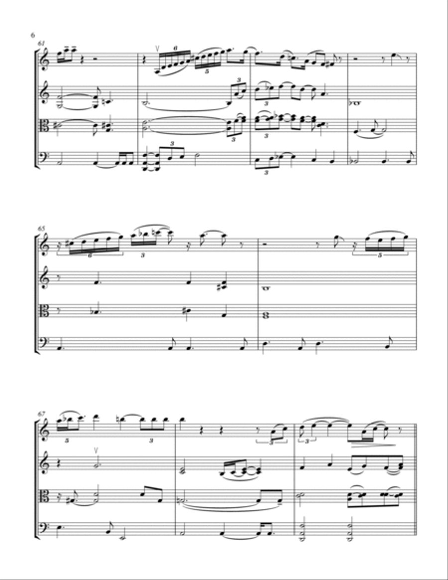 Blue In Green String Quartet scores gallery preview page 6