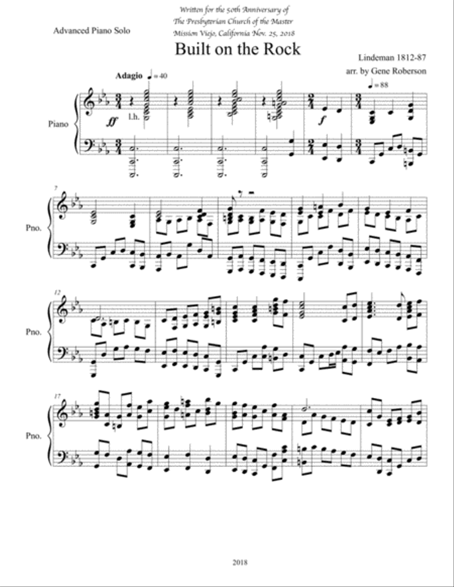 Built on The Rock Piano Solo Piano Solo scores gallery preview page 2