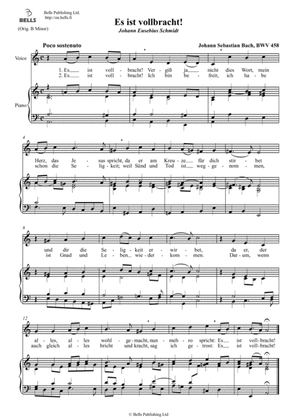 Es ist vollbracht!, BWV 458 (A minor)