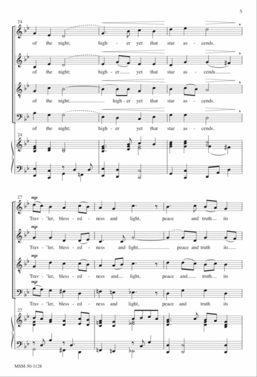 Watchman, Tell Us of the Night 4-Part scores gallery preview page 5