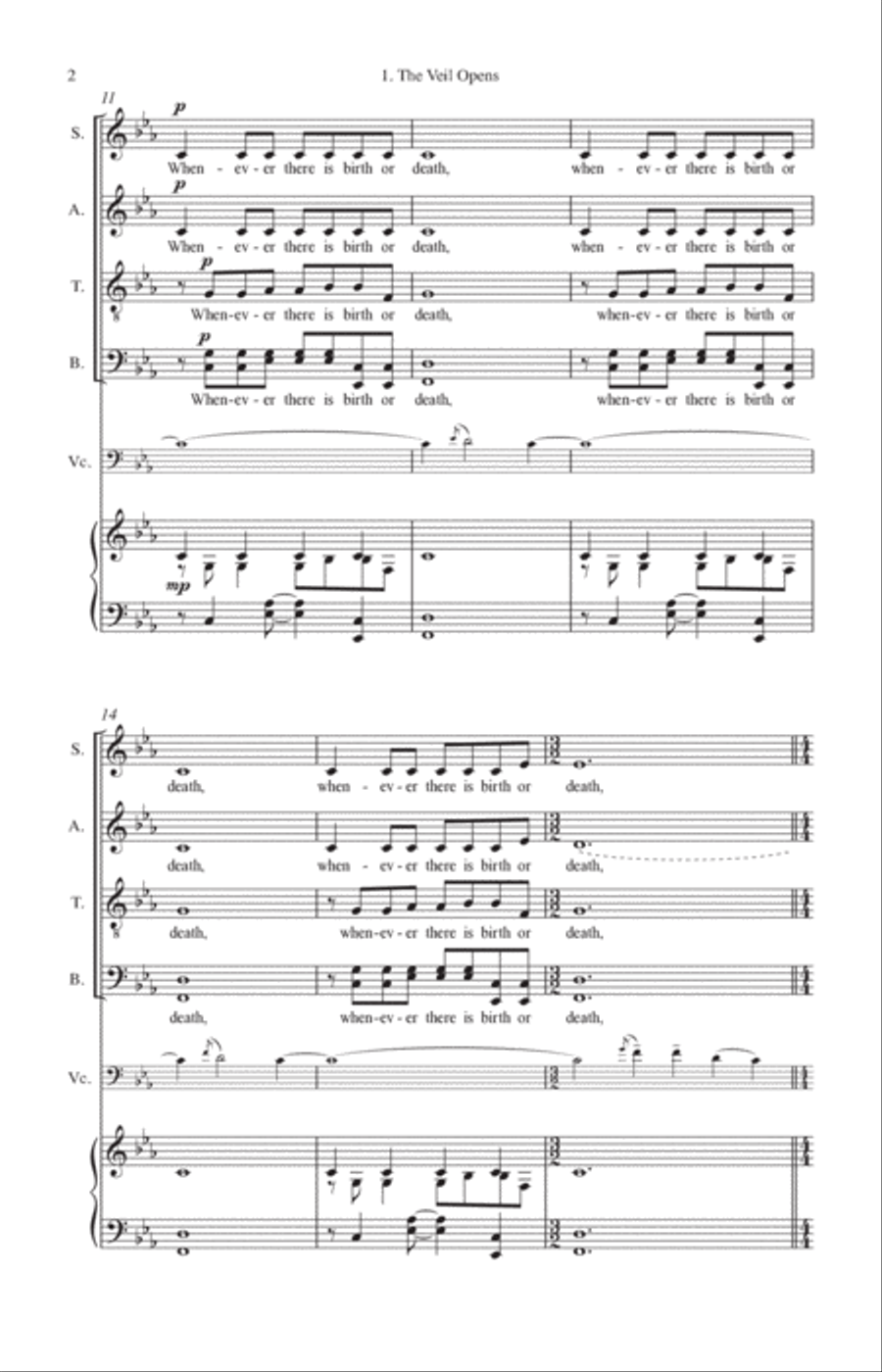 The Sacred Veil (Collection) 4-Part scores gallery preview page 2