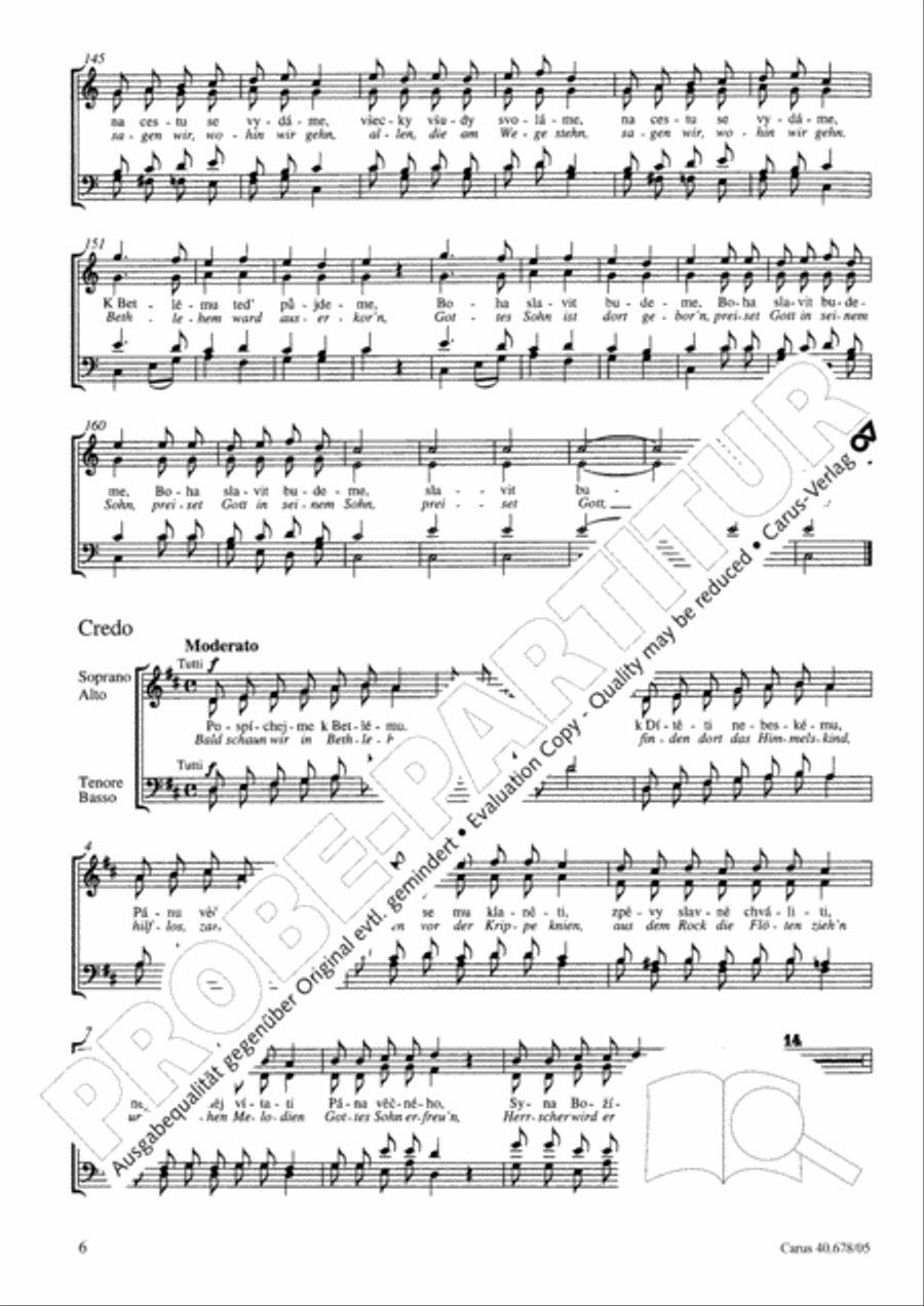 Missa pastoralis bohemica 4-Part scores gallery preview page 7