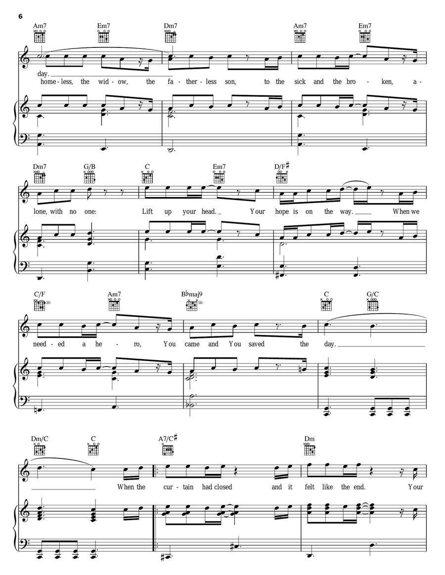Hero Piano, Vocal, Guitar scores gallery preview page 6