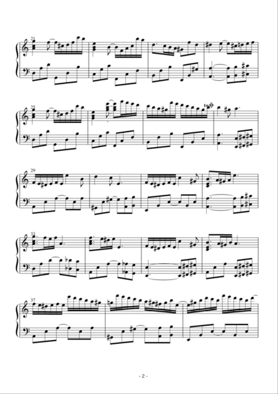 Dye Me Piano Solo scores gallery preview page 2