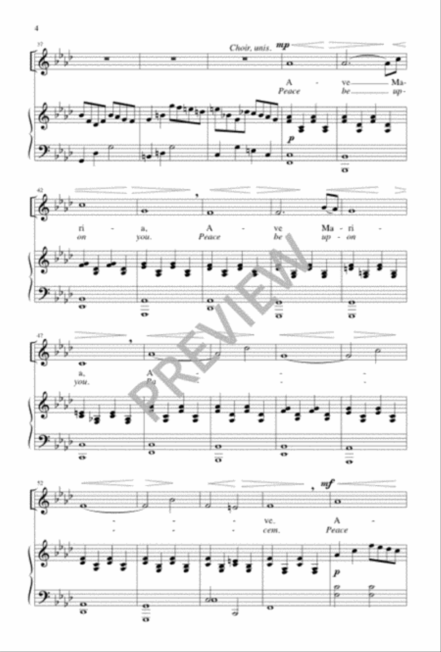 Ave Maria Ave Maria Unison Choir scores gallery preview page 4