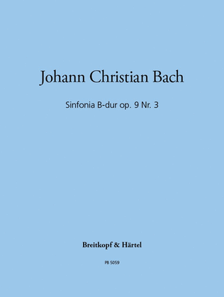 Book cover for Sinfonia in Bb major Op. 9 No. 3