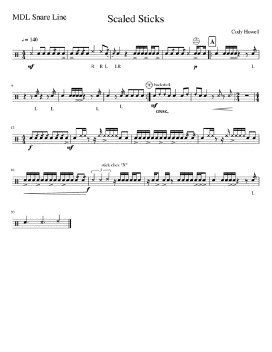 Scaled Sticks Drum Set scores gallery preview page 4