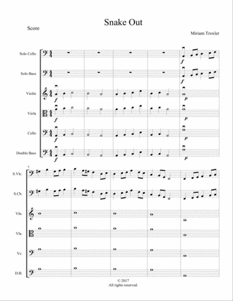 Snake Out Snake Out String Orchestra scores gallery preview page 2