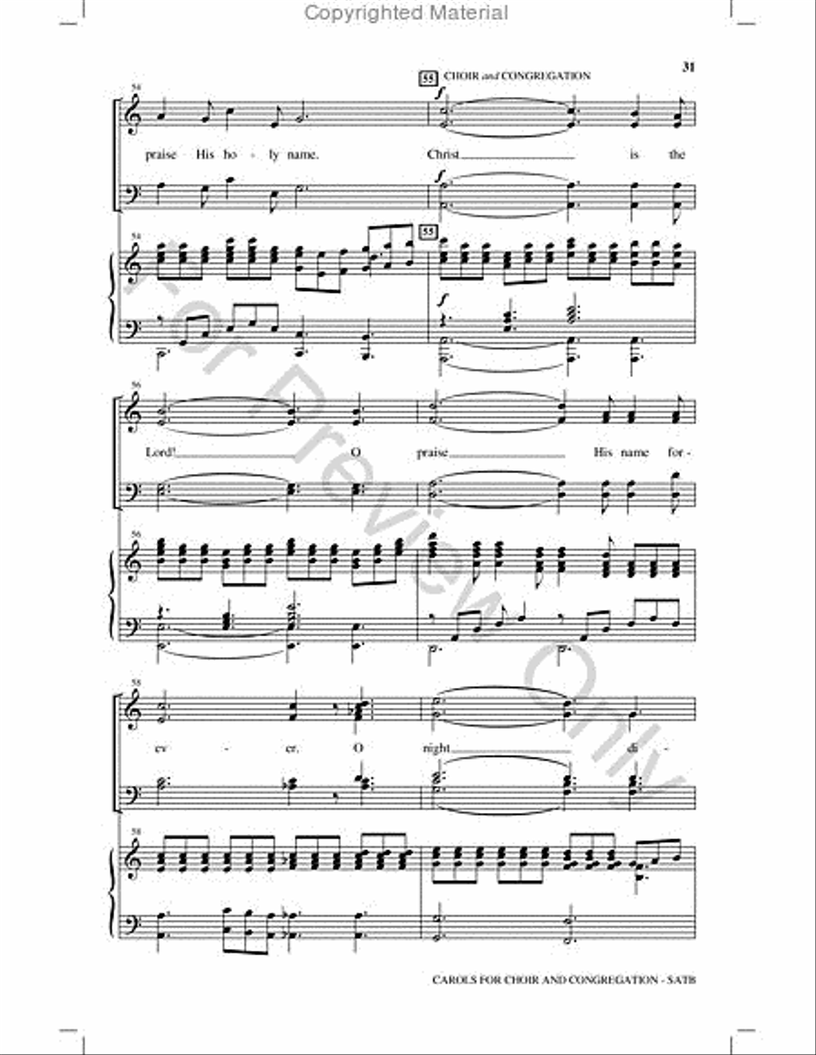 Carols for Choir and Congregation Choir scores gallery preview page 30