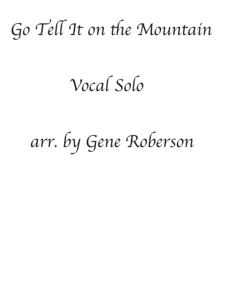 Go Tell It On the Mountain Vocal Gospel Solo image number null