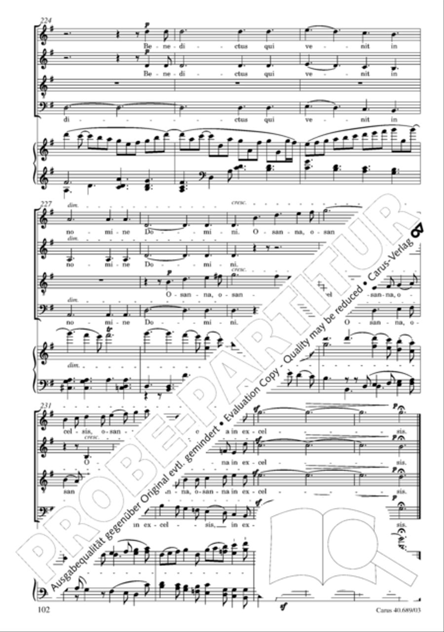 Missa solemnis Missa solemnis 4-Part scores gallery preview page 103
