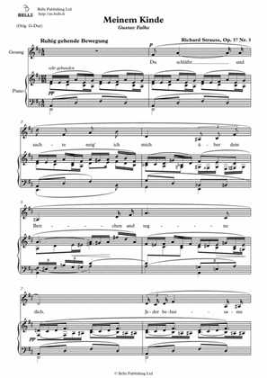 Book cover for Meinem Kinde, Op. 37 No. 3 (D Major)
