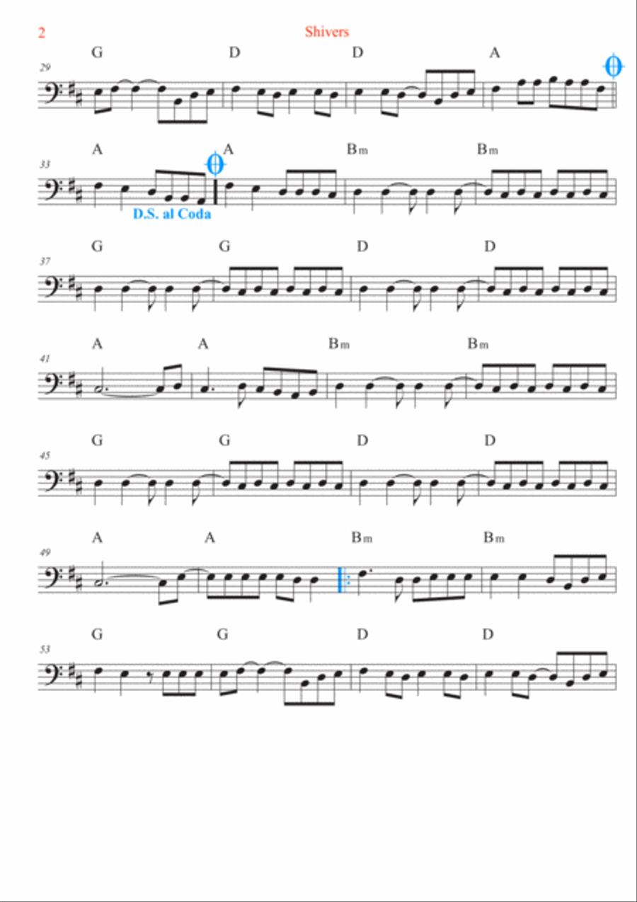Shivers Shivers Trombone Solo scores gallery preview page 2