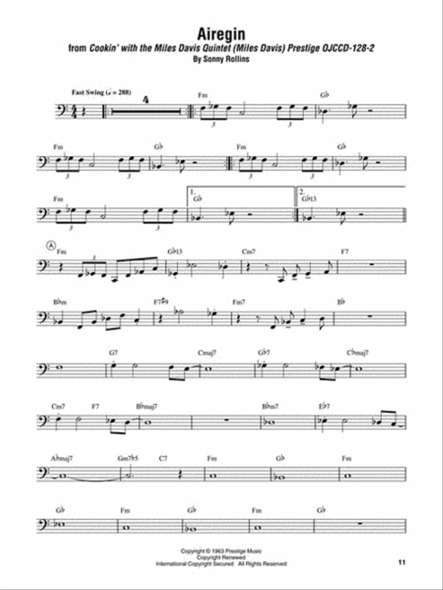 John Coltrane – Omnibook Bass Clef Instrument scores gallery preview page 4