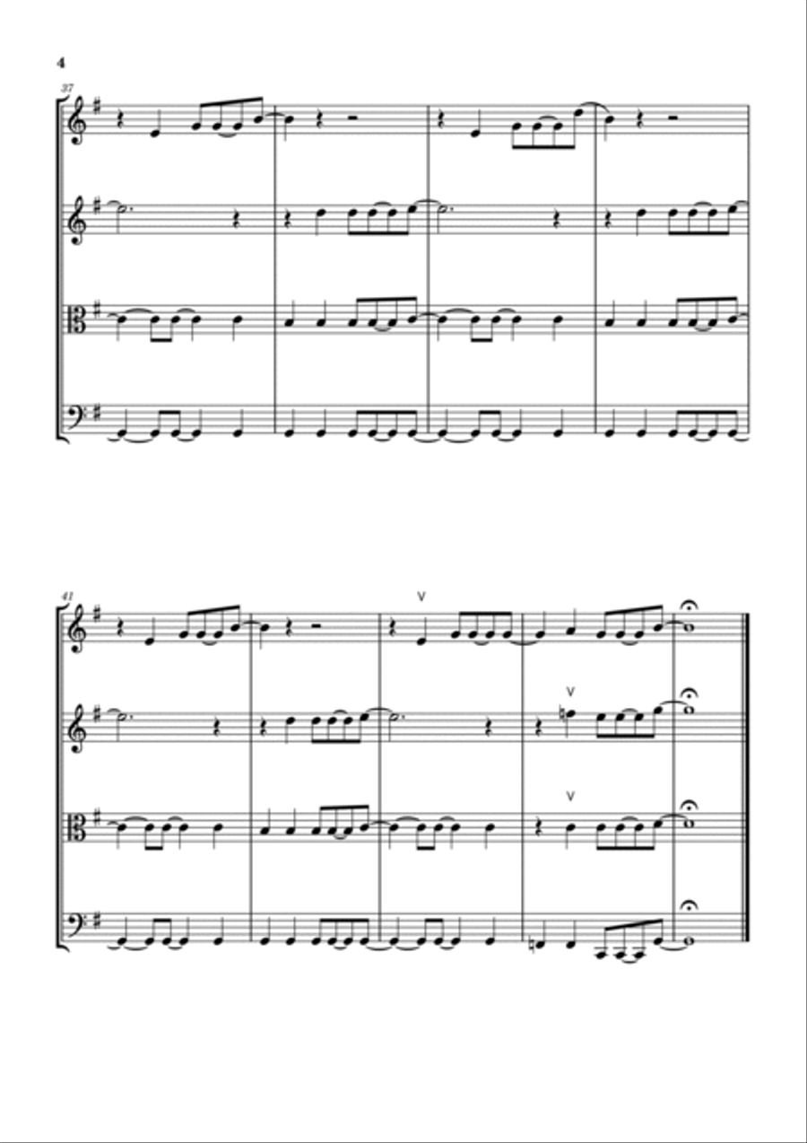 Oh Happy Day String Quartet scores gallery preview page 4