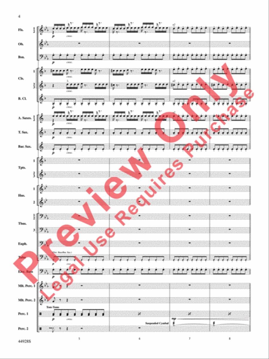 Dreams of Fireflies (On a Christmas Night) Concert Band scores gallery preview page 5