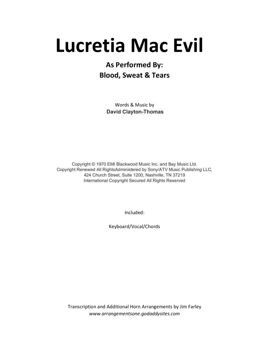 Lucretia Mac Evil Voice scores gallery preview page 1
