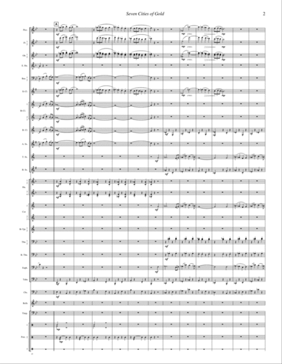 Seven Cities of Gold Seven Cities of Gold Concert Band scores gallery preview page 3