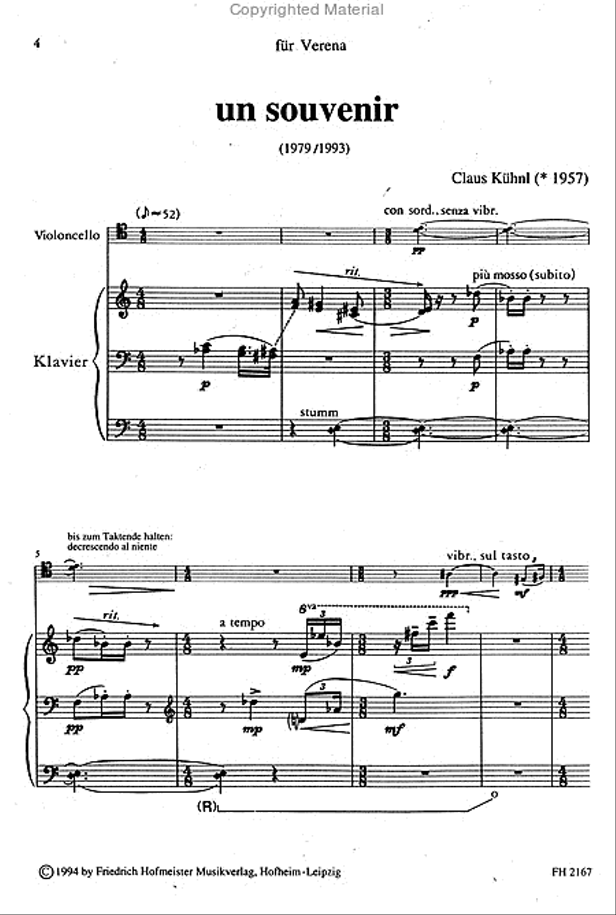 „Un souvenir. Elegie „Un souvenir. Elegie Piano scores gallery preview page 2