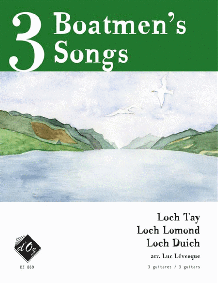 Three Boatmen's Songs Three Boatmen's Songs Guitar Ensemble scores gallery preview page 1