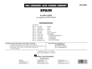 Spain (arr. Mark Taylor) - Conductor Score (Full Score)