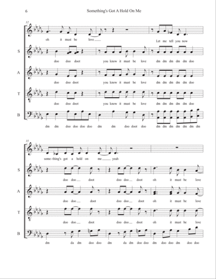 Something's Got A Hold On Me 4-Part scores gallery preview page 6